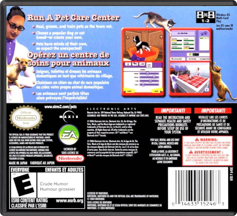 
The Sims 2: Pets | Game Boy Advance | back cover 1