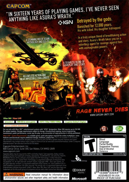 
Asura's Wrath | Xbox 360 | back cover 1 | Region: North America | Source: LaunchBox