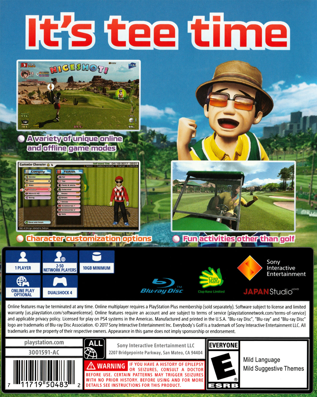 
Everybody's Golf | PlayStation 4 | back cover 1