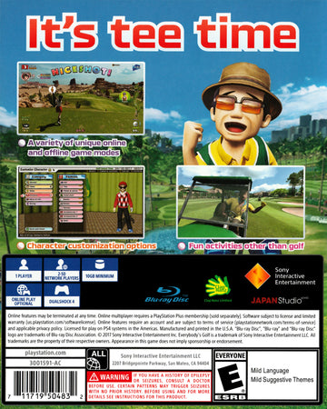 
Everybody's Golf | PlayStation 4 | back cover 1