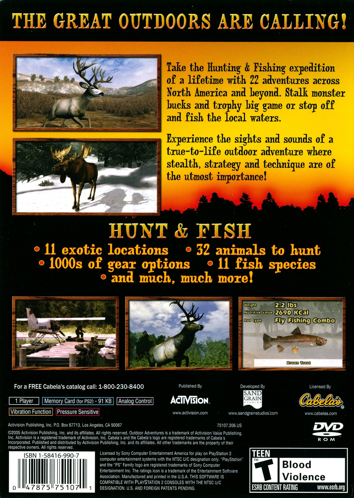 
Cabela's Outdoor Adventures | PlayStation 2 | back cover 1 | Region: North America | Source: LaunchBox