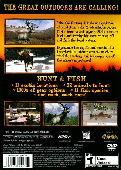 
Cabela's Outdoor Adventures | PlayStation 2 | back cover 1 | Region: North America | Source: LaunchBox