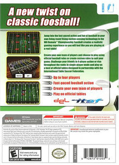 
Championship Foosball | Wii | back cover 1