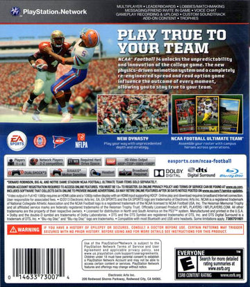 
NCAA Football 14 | PlayStation 3 | back cover 1 | Region: North America | Source: LaunchBox