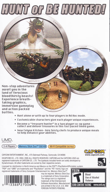 
Monster Hunter: Freedom | PSP | back cover 1