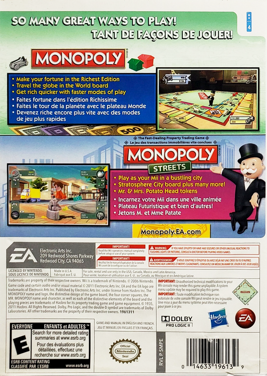 
Monopoly Collection | Wii | back cover 1