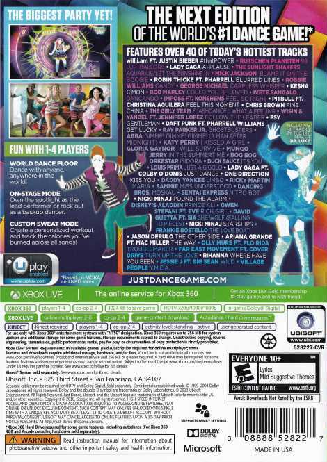
Just Dance 2014 | Xbox 360 | back cover 1