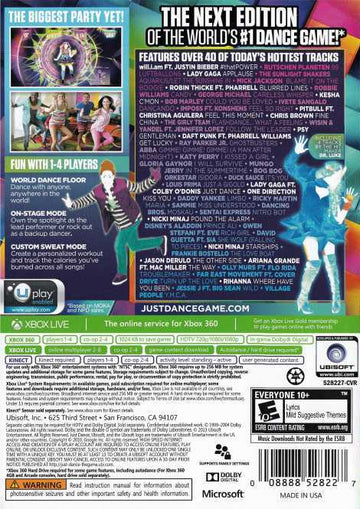 
Just Dance 2014 | Xbox 360 | back cover 1