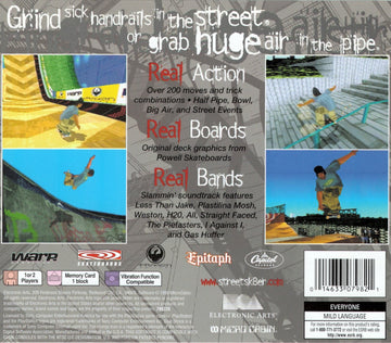 
Street Sk8er | PlayStation | back cover 1 | Region: North America | Source: LaunchBox