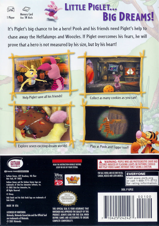
Piglet's Big Game | GameCube | back cover 1