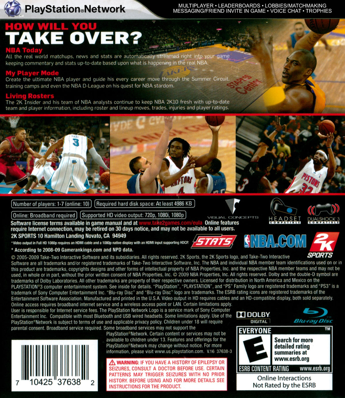 
NBA 2K10 | PlayStation 3 | back cover 1