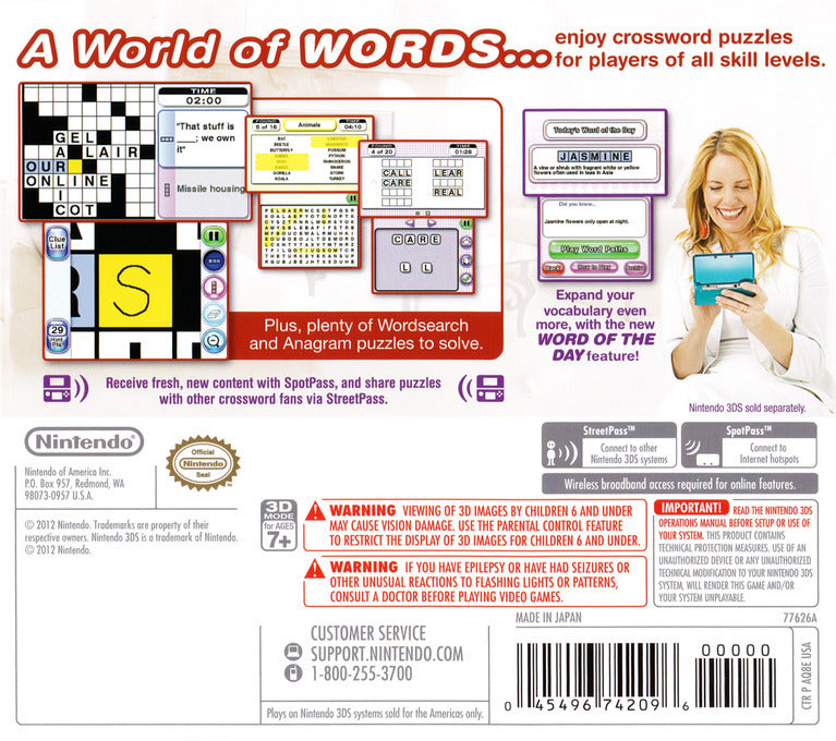 
Crosswords Plus | Nintendo 3DS | back cover 1