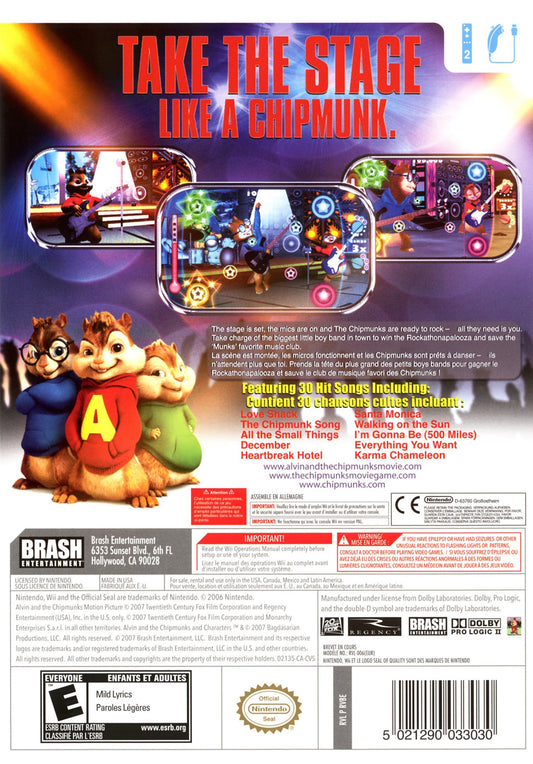 
Alvin and the Chipmunks | Wii | back cover 1