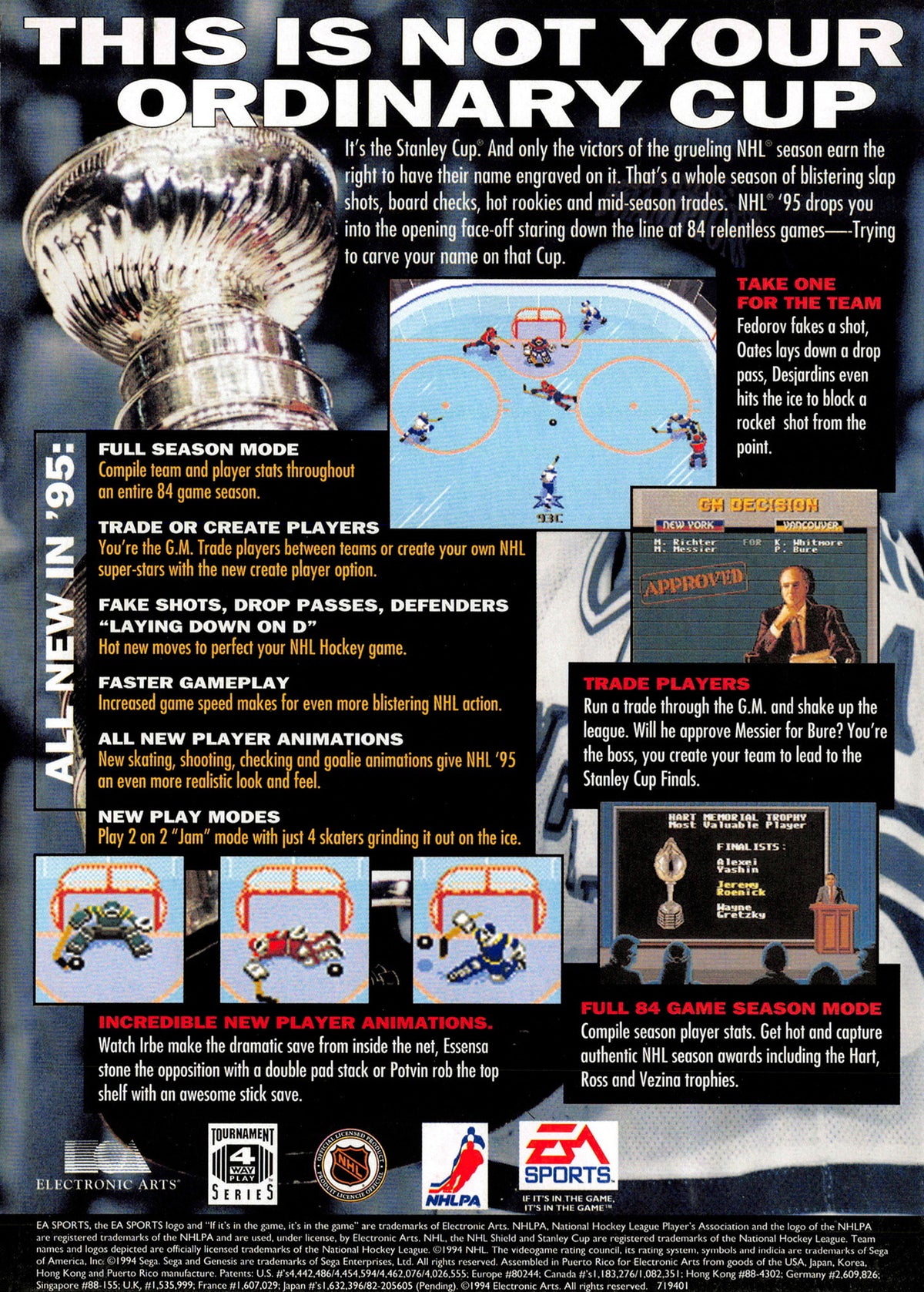 NHL 95 | Genesis | back cover 1
