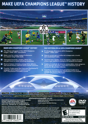 
UEFA Champions League 2006-2007 | PlayStation 2 | back cover 1