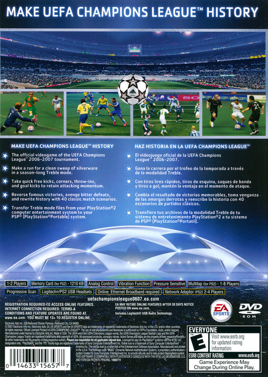 
UEFA Champions League 2006-2007 | PlayStation 2 | back cover 1 | Region: North America | Source: LaunchBox
