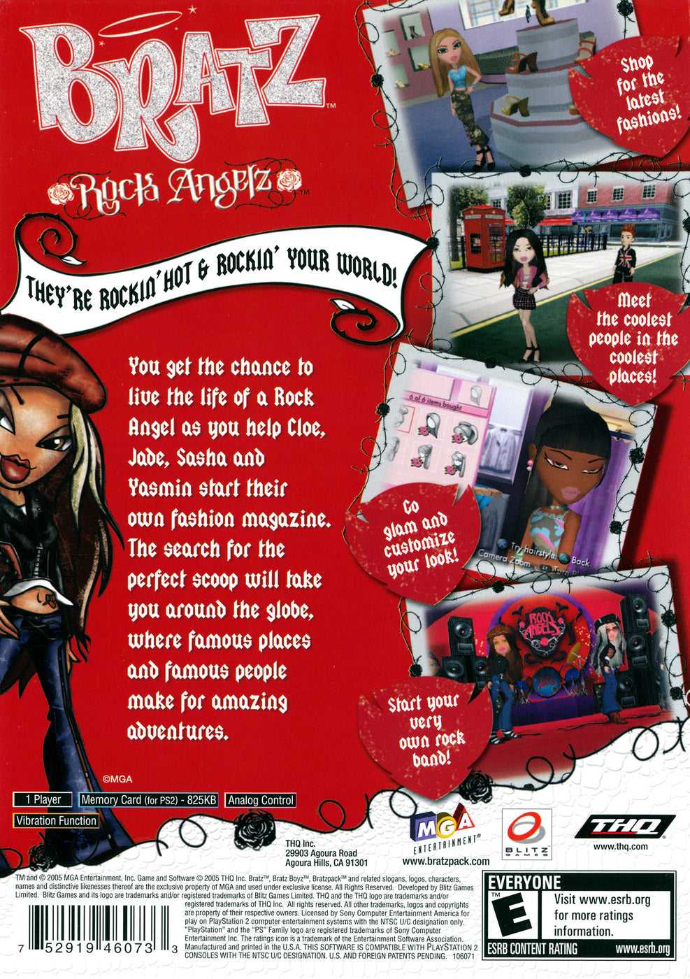 
Bratz: Rock Angelz | Game Boy Advance | back cover 1