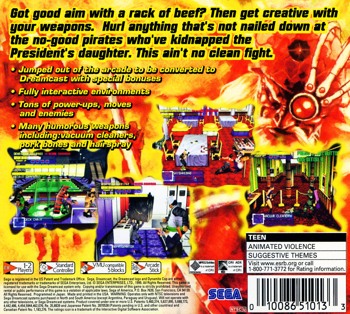 Dynamite Cop! | Dreamcast | back cover 1