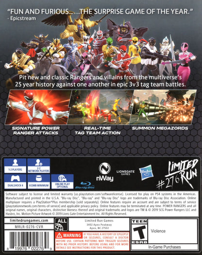 
Power Rangers: Battle for the Grid | PlayStation 4 | back cover 1 | Region: North America | Source: LaunchBox