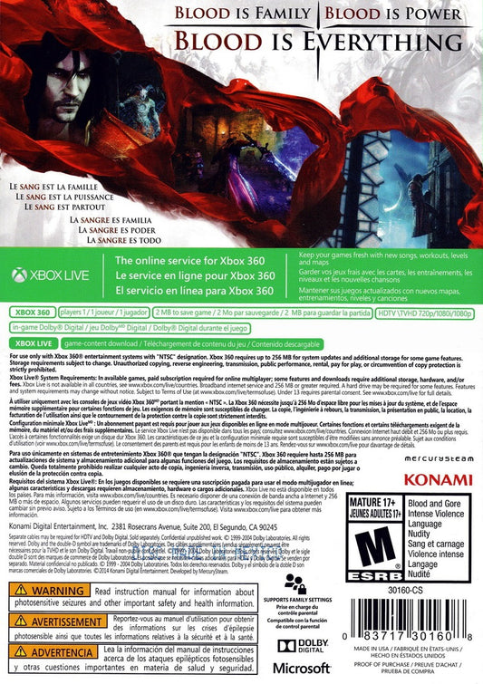 
Castlevania: Lords of Shadow 2 | Xbox 360 | back cover 1 | Region: North America | Source: LaunchBox