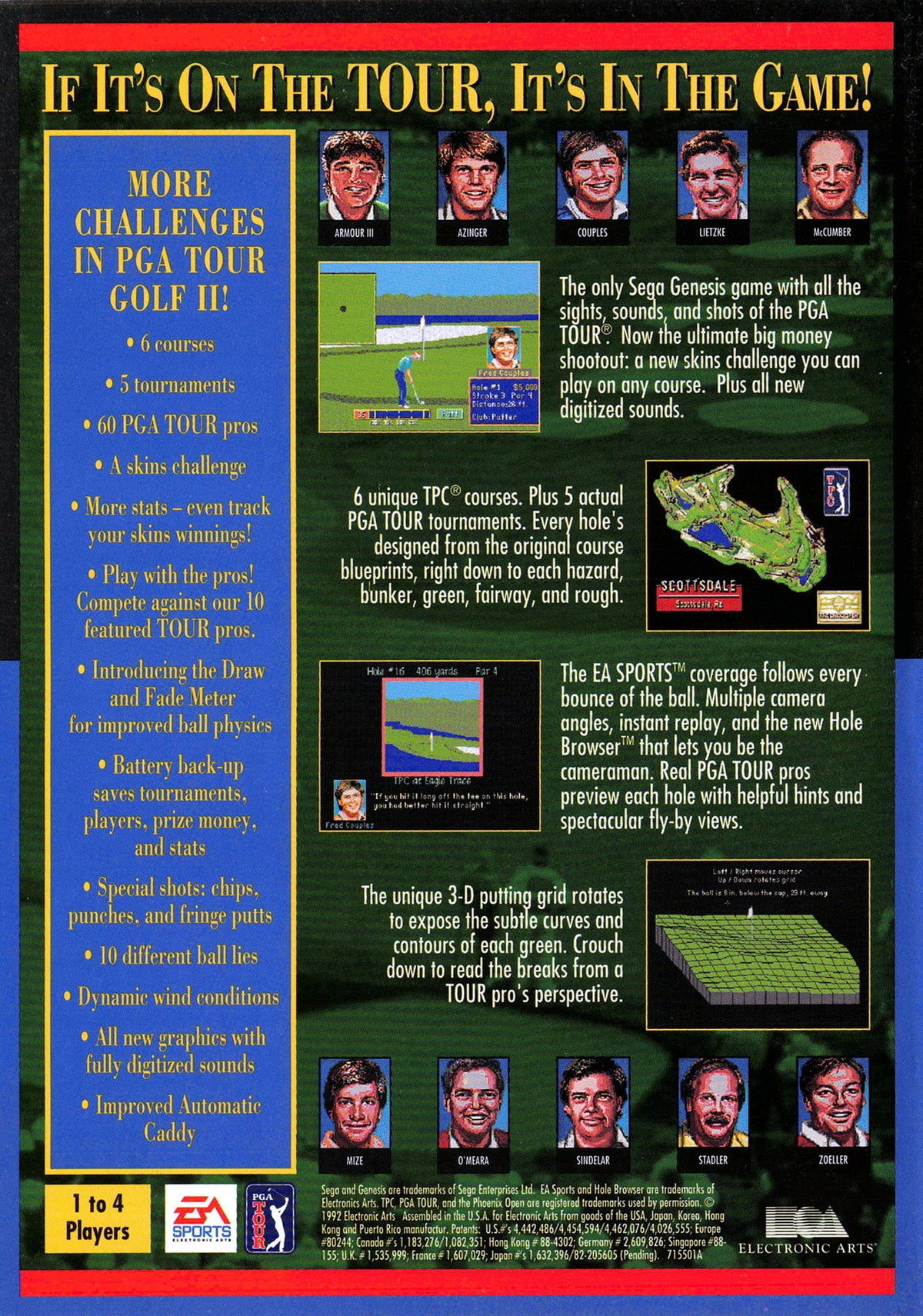 
PGA Tour Golf II | Genesis | back cover 1