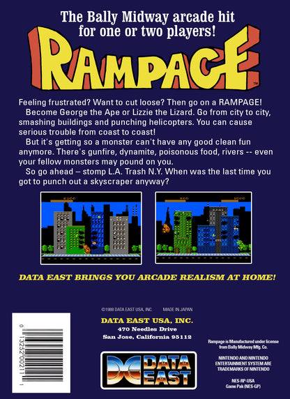 
Rampage | NES | back cover 1