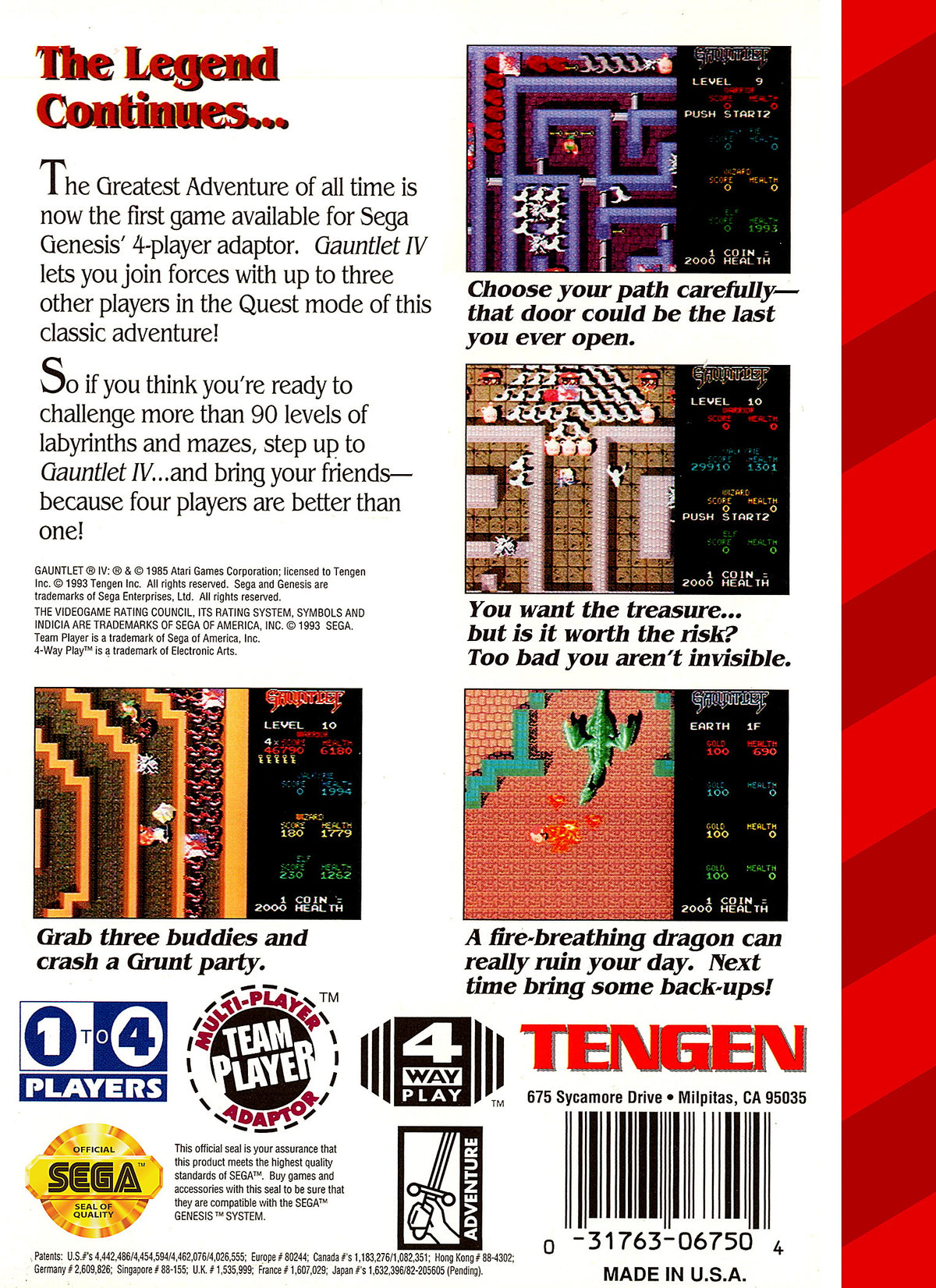 Gauntlet IV | Genesis | back cover 1
