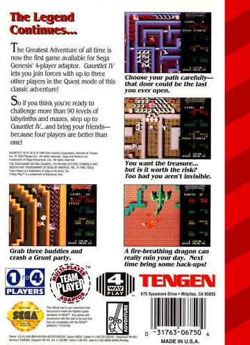 
Gauntlet IV | Genesis | back cover 1