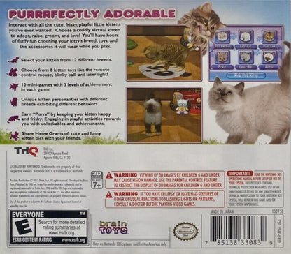 
Purr Pals Purrfection | Nintendo 3DS | back cover 1 | Region: North America | Source: LaunchBox