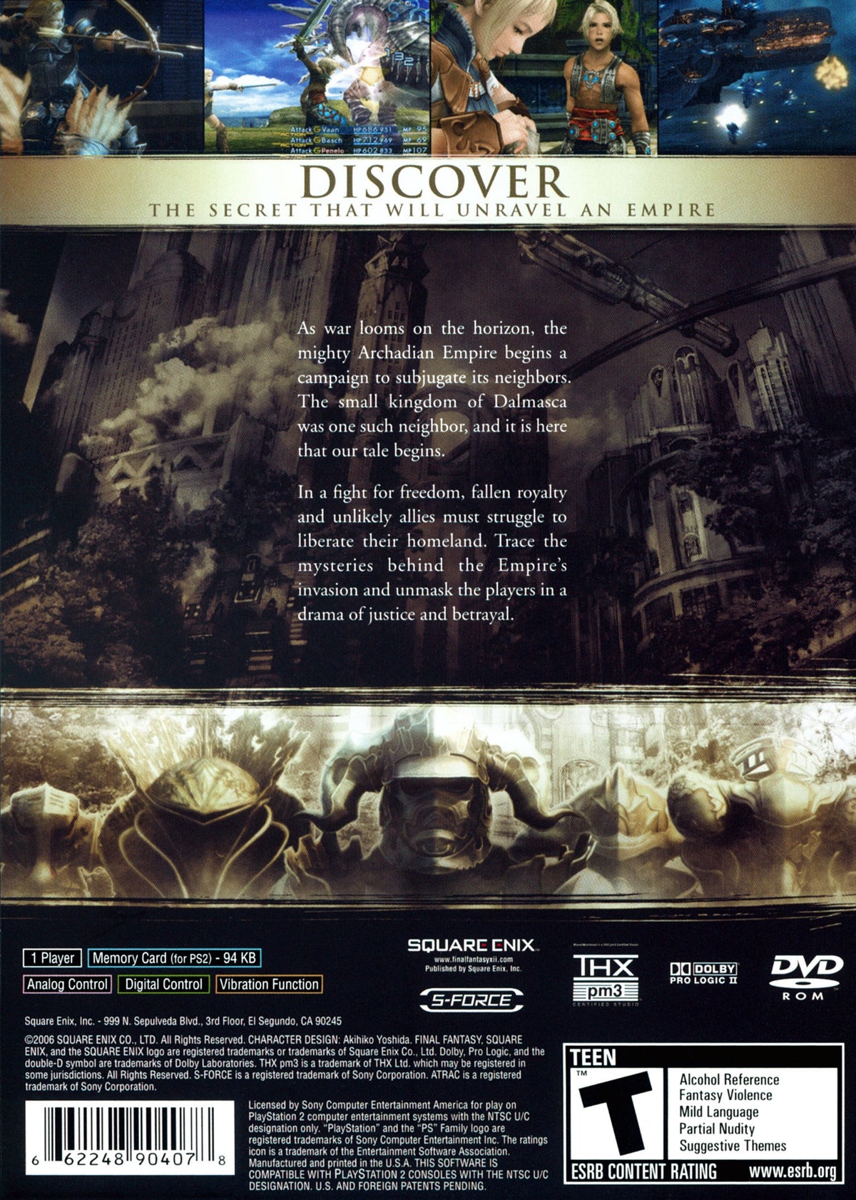 
Final Fantasy XII | PlayStation 2 | back cover