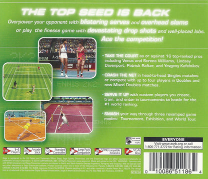 
SEGA Sports Tennis 2K2 | Dreamcast | back cover 1