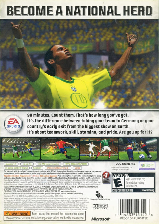 
FIFA 06: Road to FIFA World Cup | Xbox 360 | back cover 1
