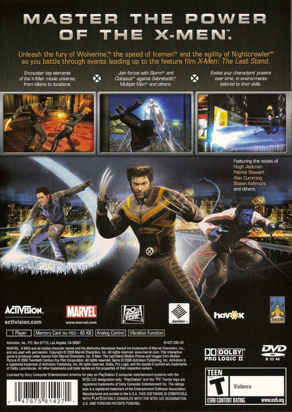 
X-Men: The Official Game | PlayStation 2 | back cover 1 | Region: North America | Source: LaunchBox