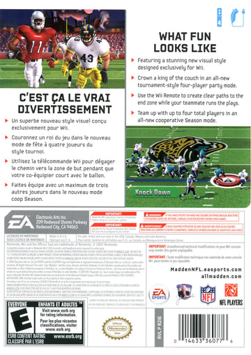 
Madden NFL 10 | Wii | back cover 1