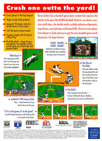 
MLBPA Baseball | Genesis | back cover 1