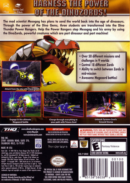 
Power Rangers: Dino Thunder | GameCube | back cover 1