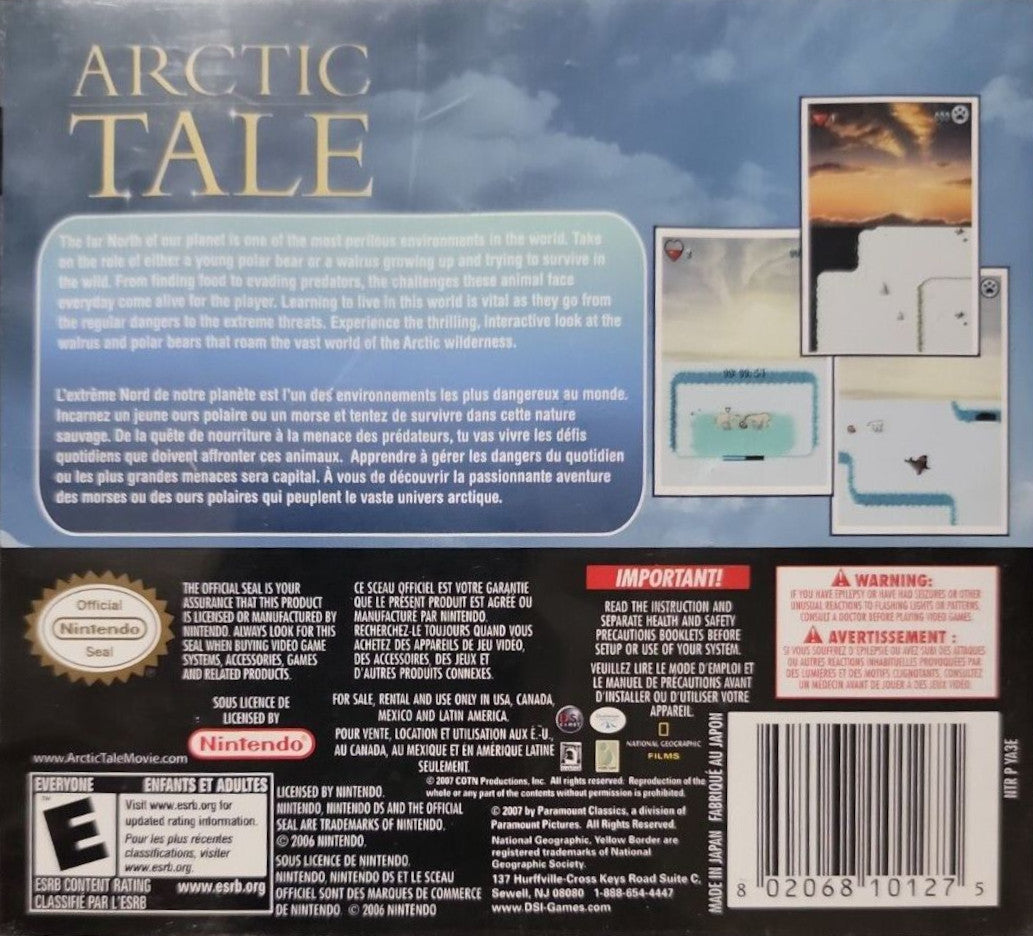 
Arctic Tale | Nintendo DS | back cover 1 | Region: North America | Source: LaunchBox