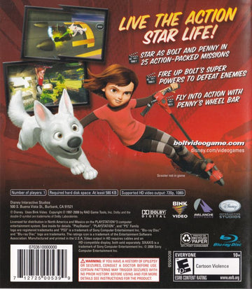 
Bolt | Nintendo DS | back cover 1