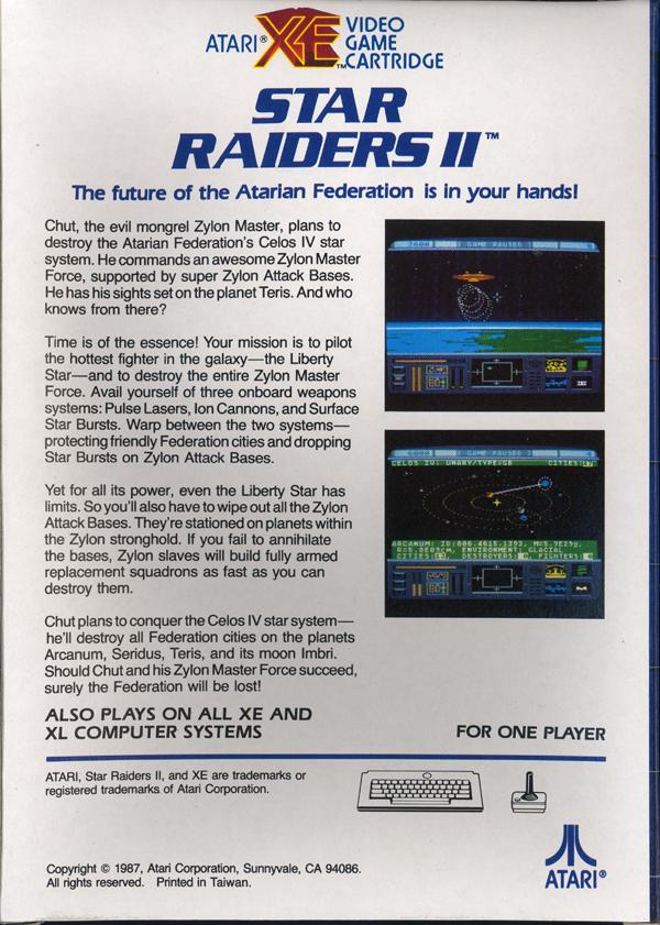 
Star Raiders II | Atari XEGS | back cover 1