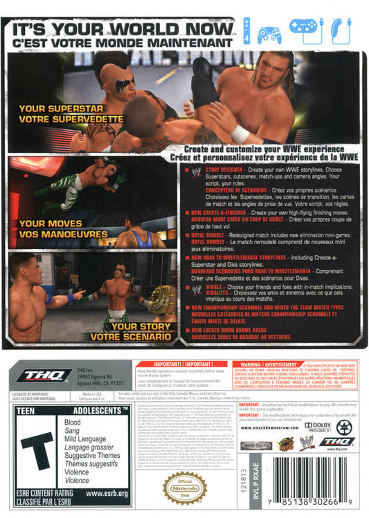
WWE Smackdown vs. Raw 2010 | Wii | back cover 1 | Region: North America | Source: LaunchBox