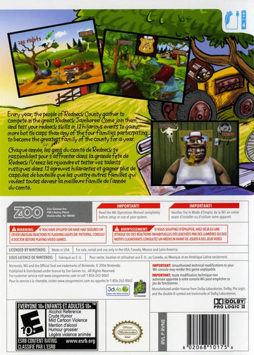 
Calvin Tucker's Redneck Jamboree | Wii | back cover 1