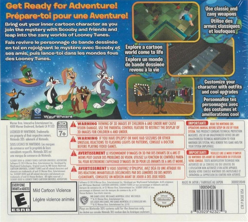 Scooby Doo! & Looney Tunes Cartoon Universe: Adventure | Nintendo 3DS | back cover 1