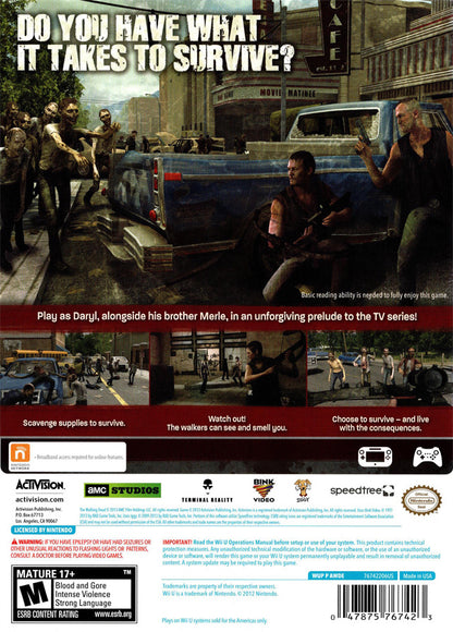 
The Walking Dead: Survival Instinct | Wii U | back cover 1