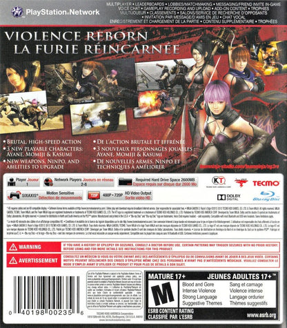 
Ninja Gaiden 3: Razor's Edge | PlayStation 3 | back cover 1