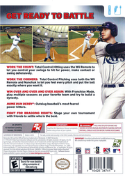 
Major League Baseball 2K10 | Wii | back cover 1
