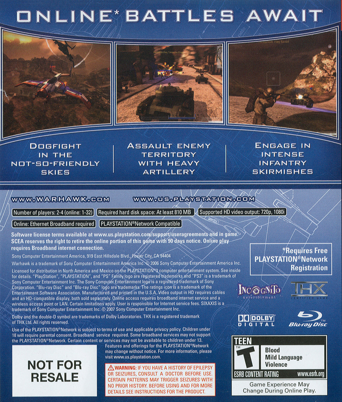 
Warhawk | PlayStation 3 | back cover 1 | Region: North America | Source: LaunchBox