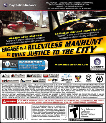 
Driver: San Francisco | PlayStation 3 | back cover 1 | Region: North America | Source: LaunchBox