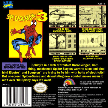 
Spider-Man 3: Invasion of the Spider-Slayers | Game Boy | back cover 1