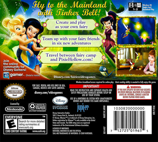
Disney Fairies: Tinker Bell and the Great Fairy Rescue | Nintendo DS | back cover 1 | Region: North America | Source: LaunchBox