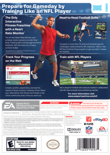 
EA Sports Active: NFL Training Camp | Wii | back cover 1